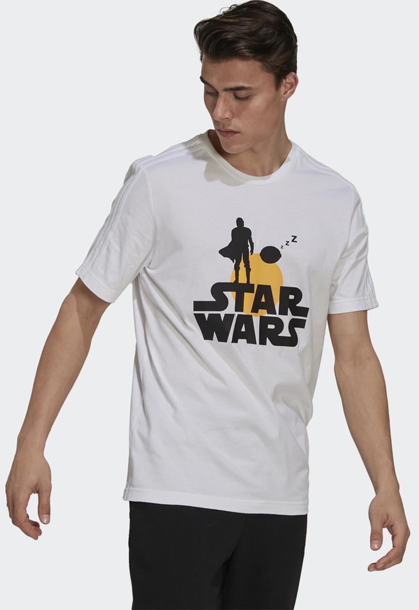 adidas Originals - ADIDAS X STAR WARS: THE MANDALORIAN GRAPHIC TEE - white/black