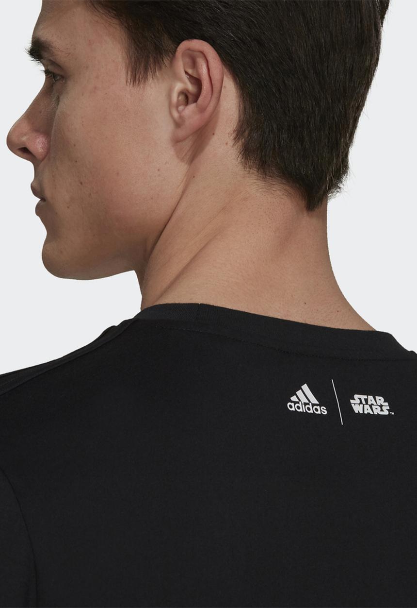 adidas Originals - ADIDAS X STAR WARS: THE MANDALORIAN GRAPHIC TEE- black/white