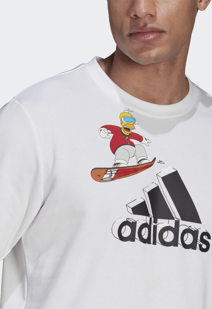 adidas Originals - ADIDAS X THE SIMPSONS SNOWBOARD GRAPHIC SWEATSHIRT - white/black