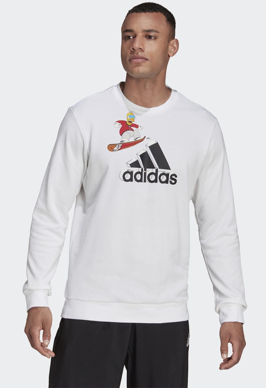 adidas Originals - ADIDAS X THE SIMPSONS SNOWBOARD GRAPHIC SWEATSHIRT - white/black