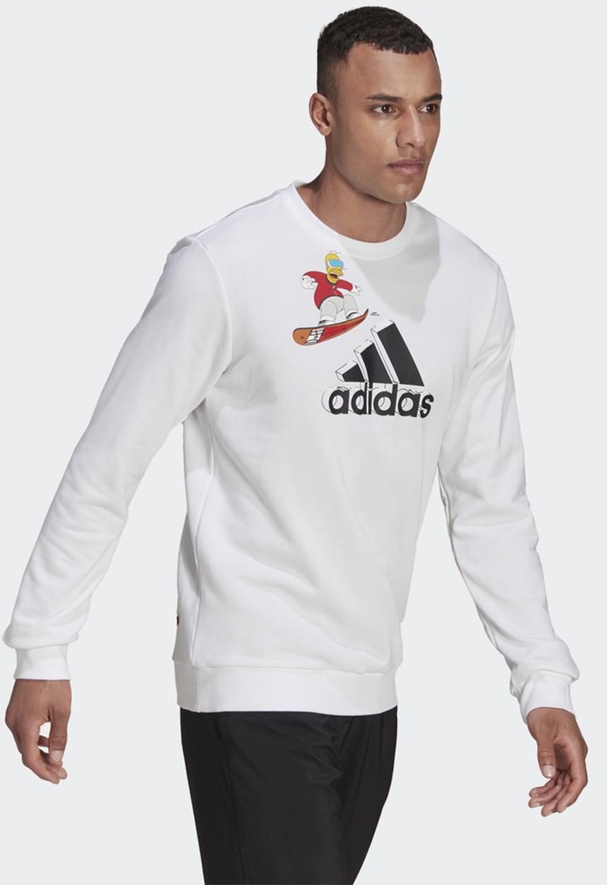 adidas Originals - ADIDAS X THE SIMPSONS SNOWBOARD GRAPHIC SWEATSHIRT - white/black