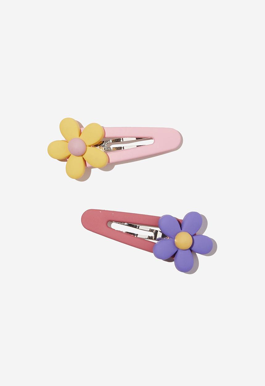Cotton On - Hair clip - resin - pink & purple 