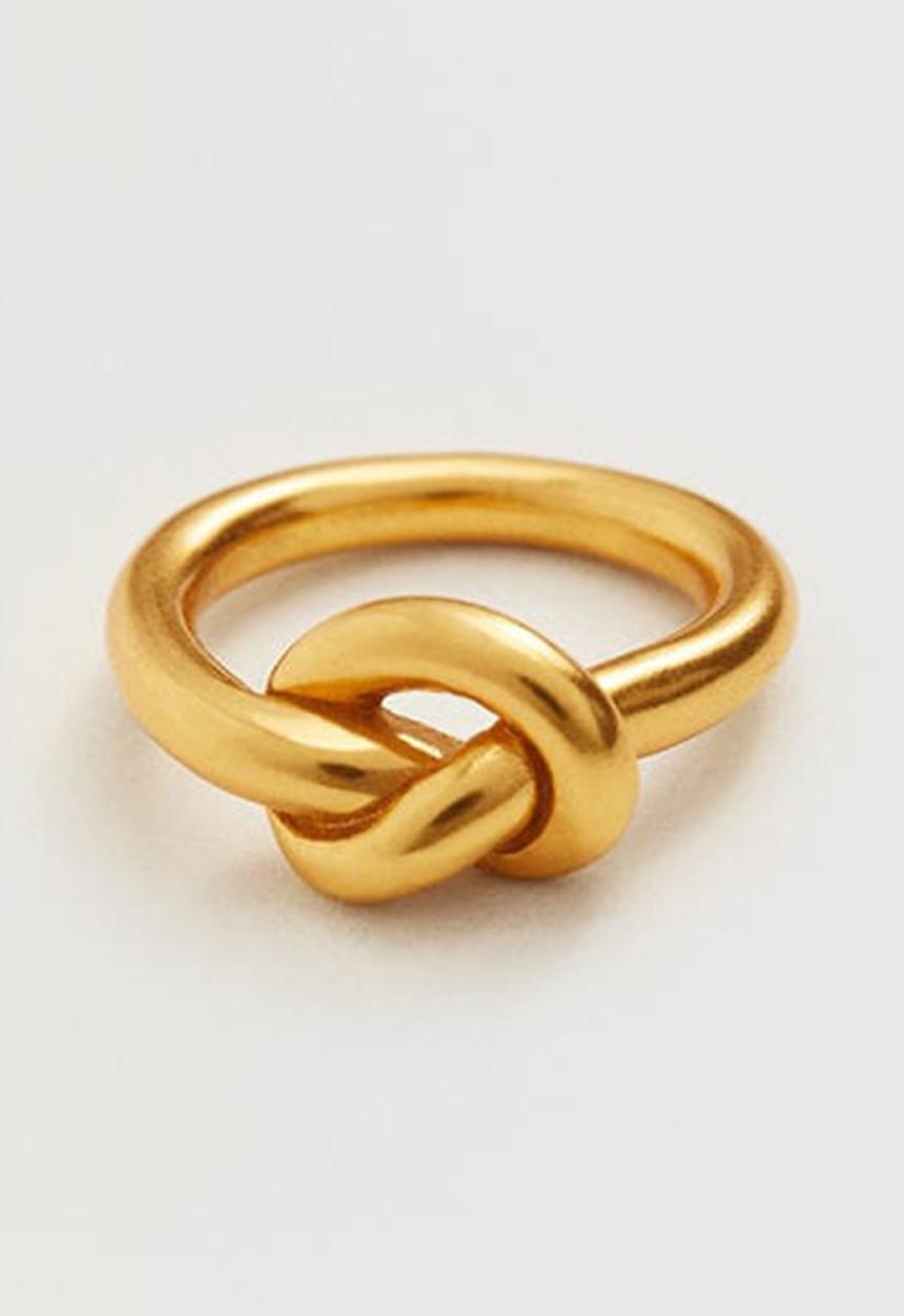 MANGO - Knot detail ring - gold