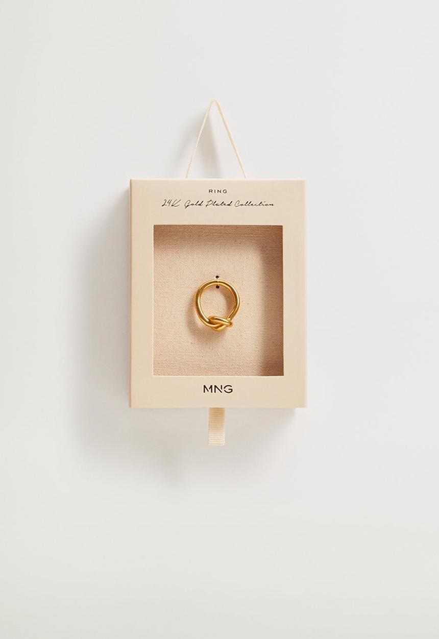 MANGO - Knot detail ring - gold