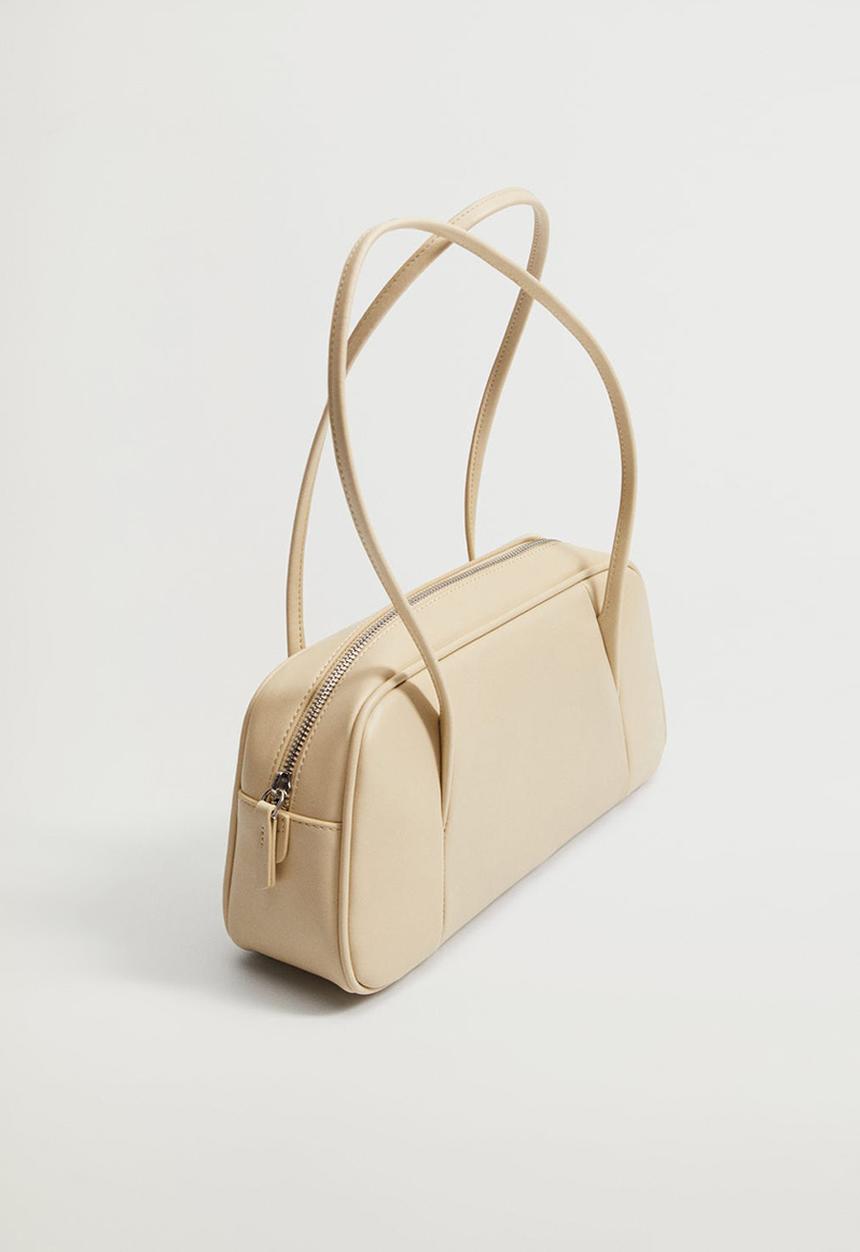 MANGO - Double handle baguette bag - beige