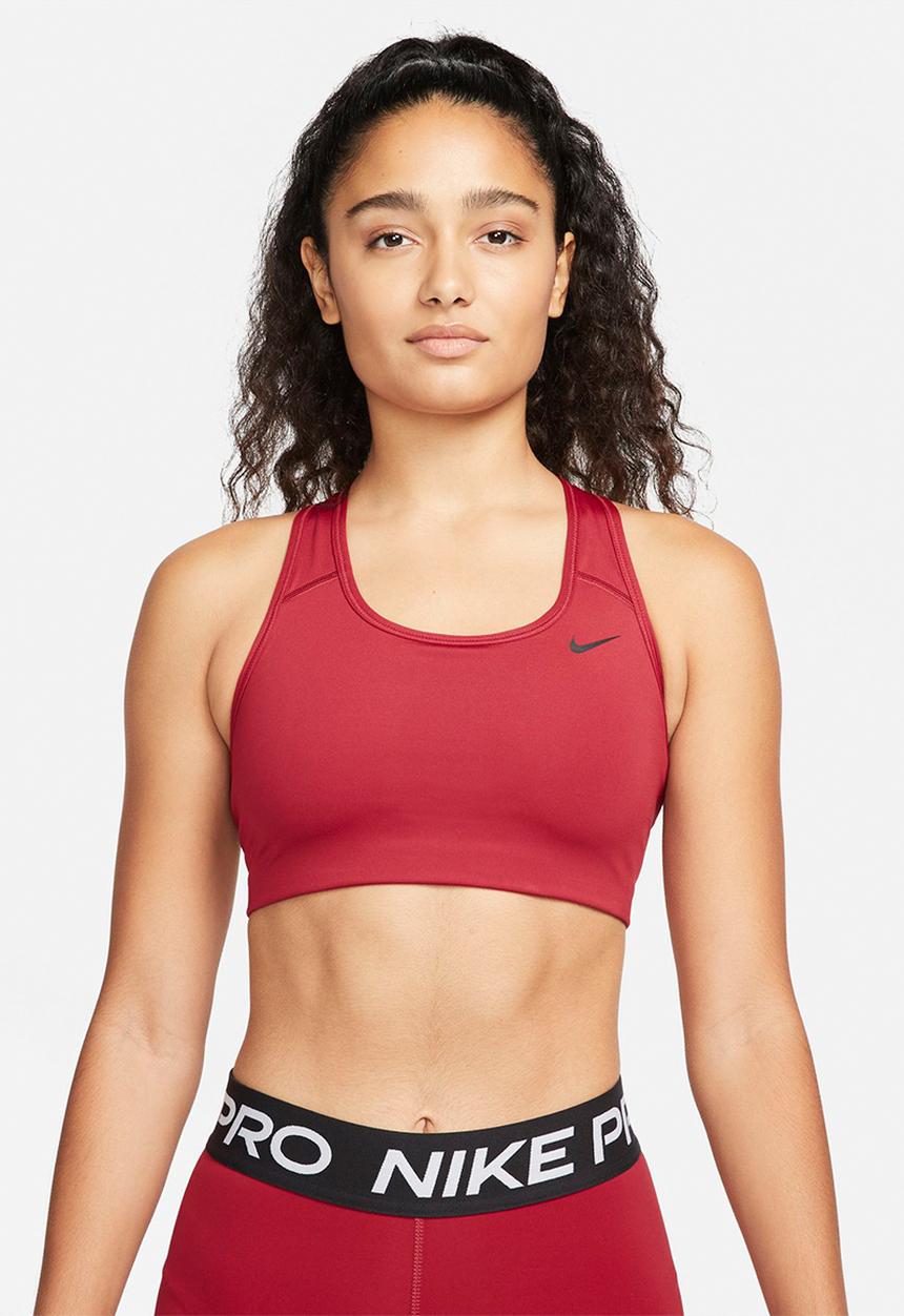 Nike - W nk df swsh nonpded bra - dark red