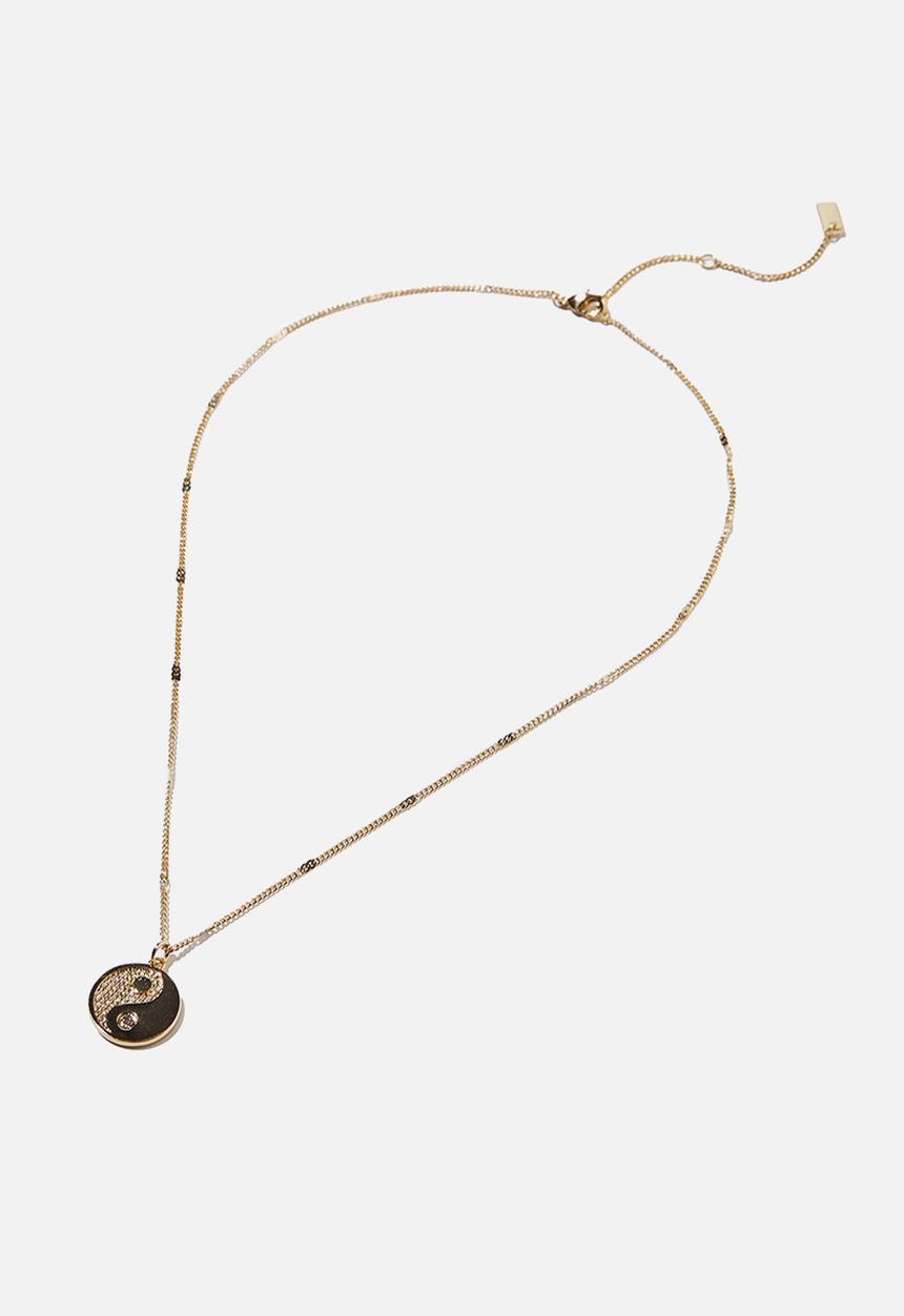 Rubi - Premium pendant necklace - gold plated yin & yang