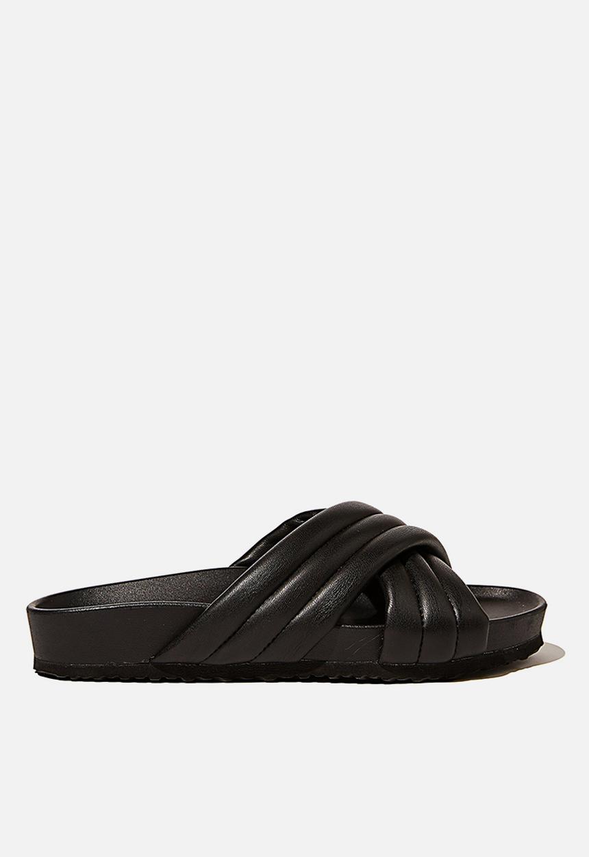 Cotton On - Cushy crossover slide - black
