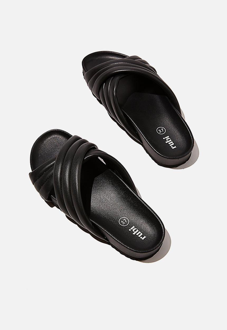 Cotton On - Cushy crossover slide - black
