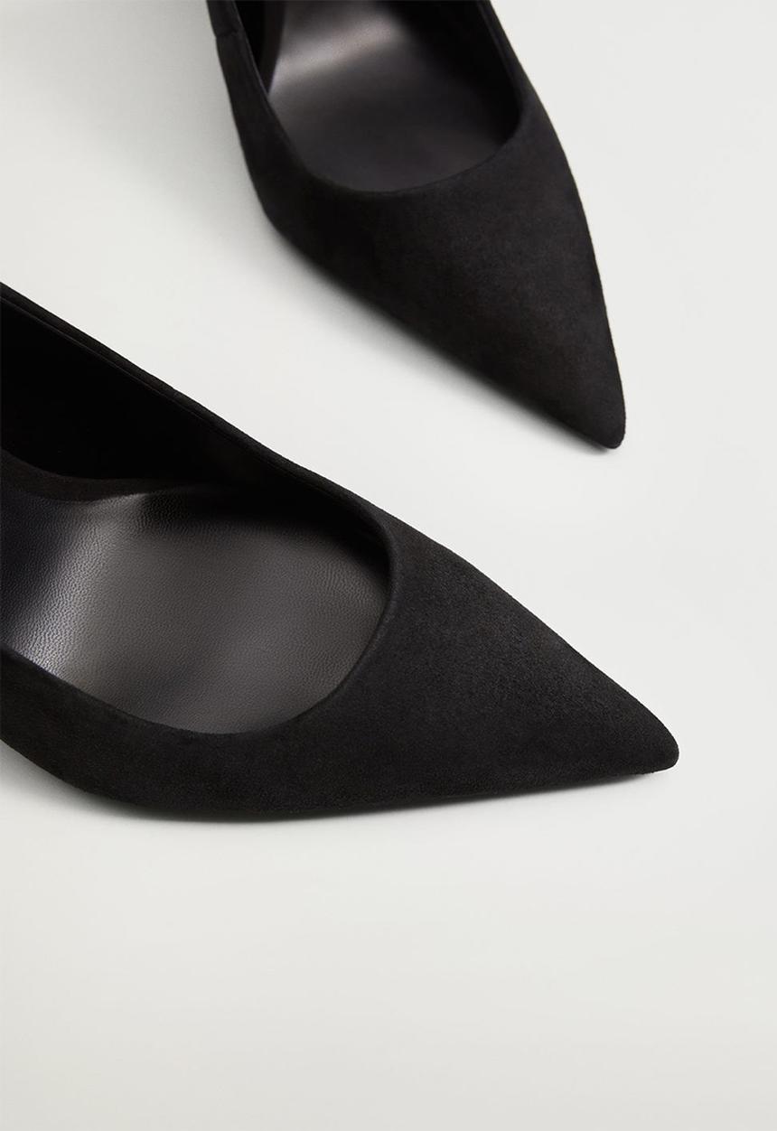 MANGO - Turi leather heel - black