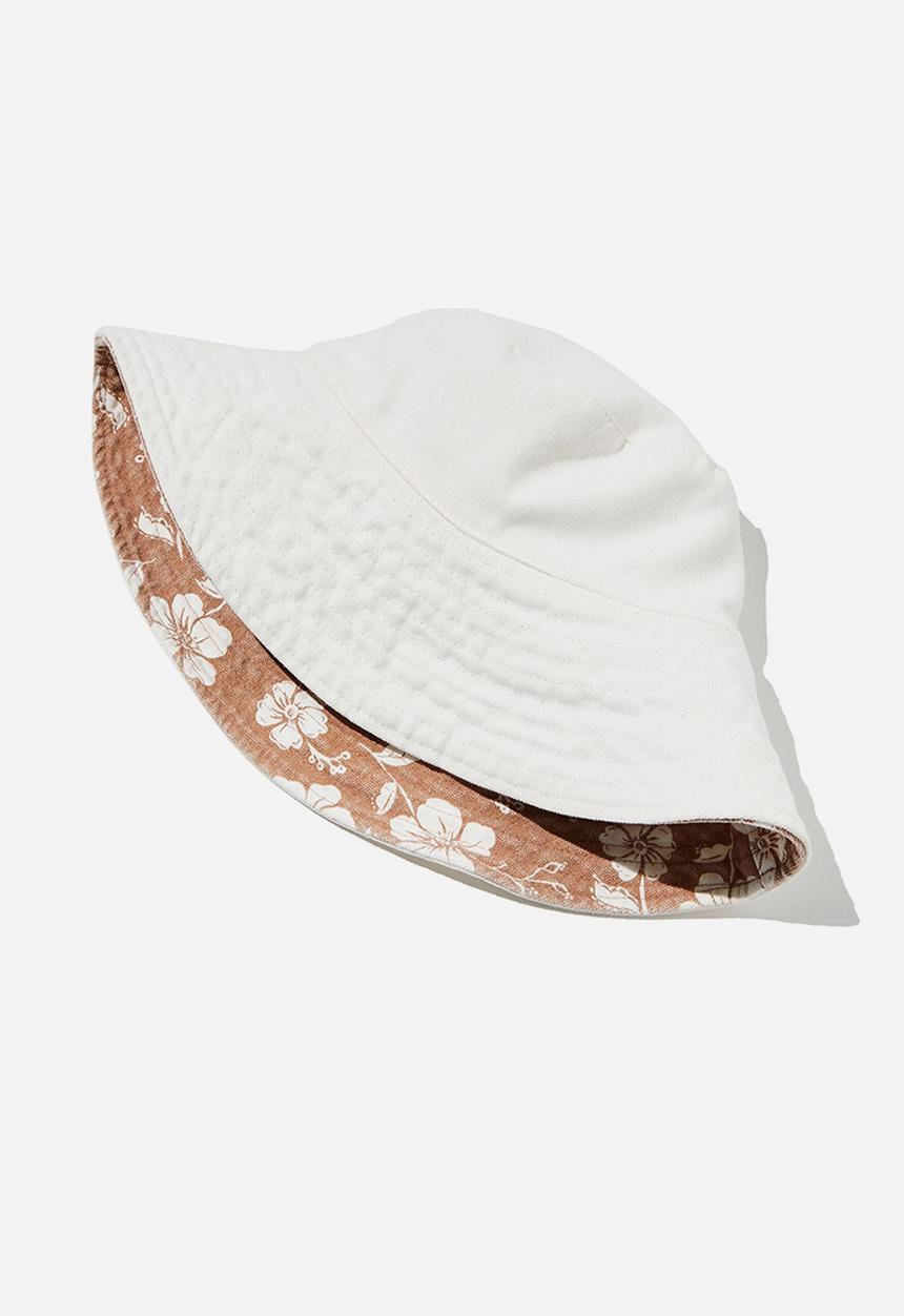 Rubi - Elly reversible wide brim bucket hat - camel