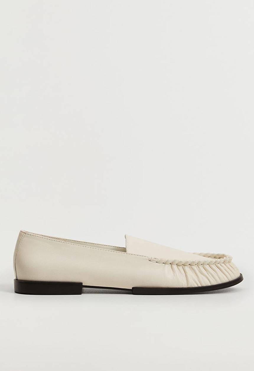 MANGO - Tunez leather loafer - neutral