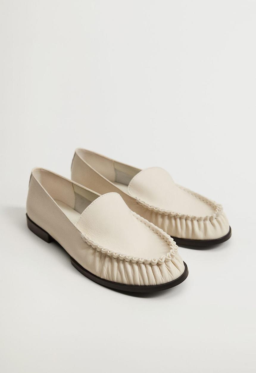 MANGO - Tunez leather loafer - neutral