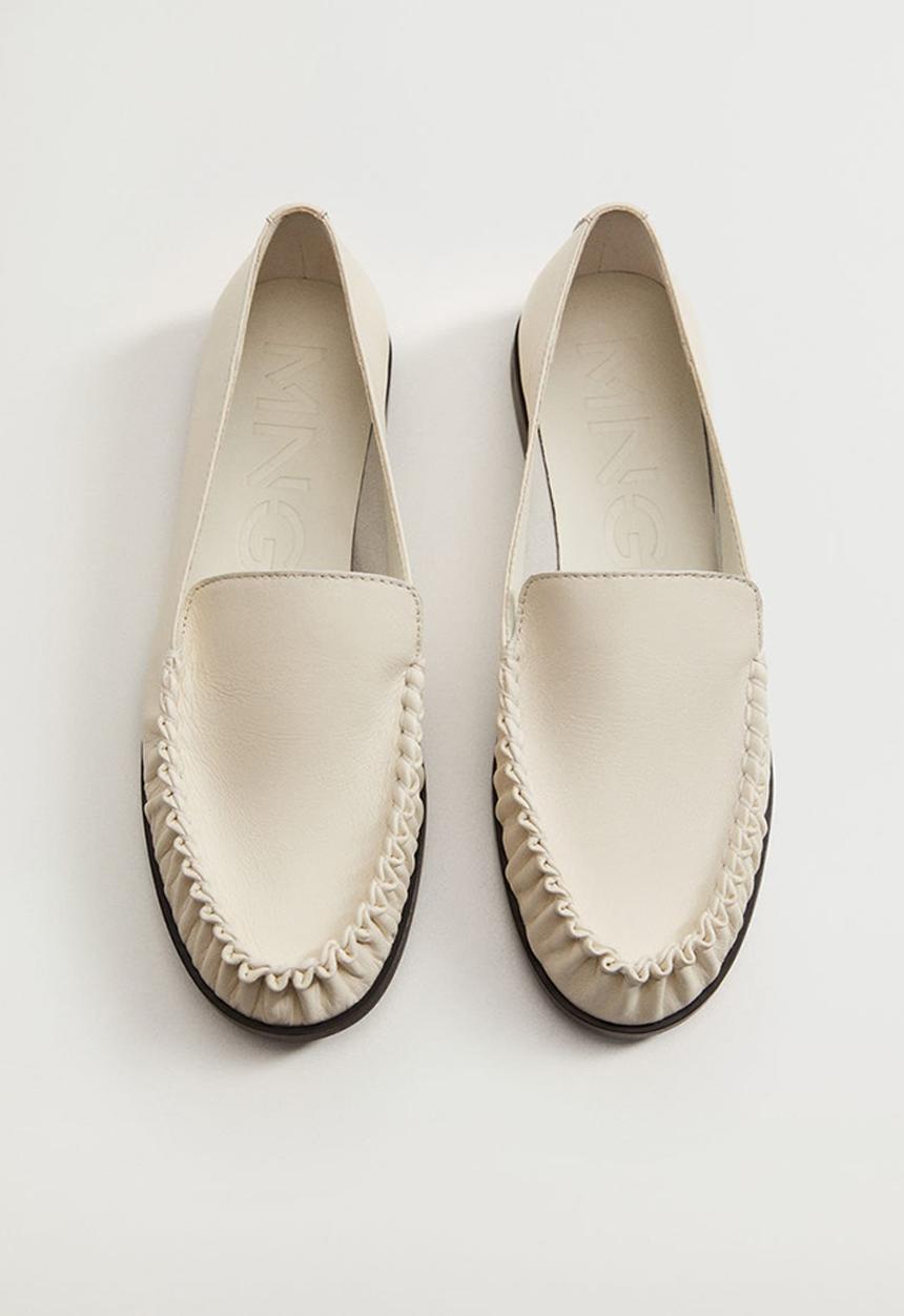 MANGO - Tunez leather loafer - neutral
