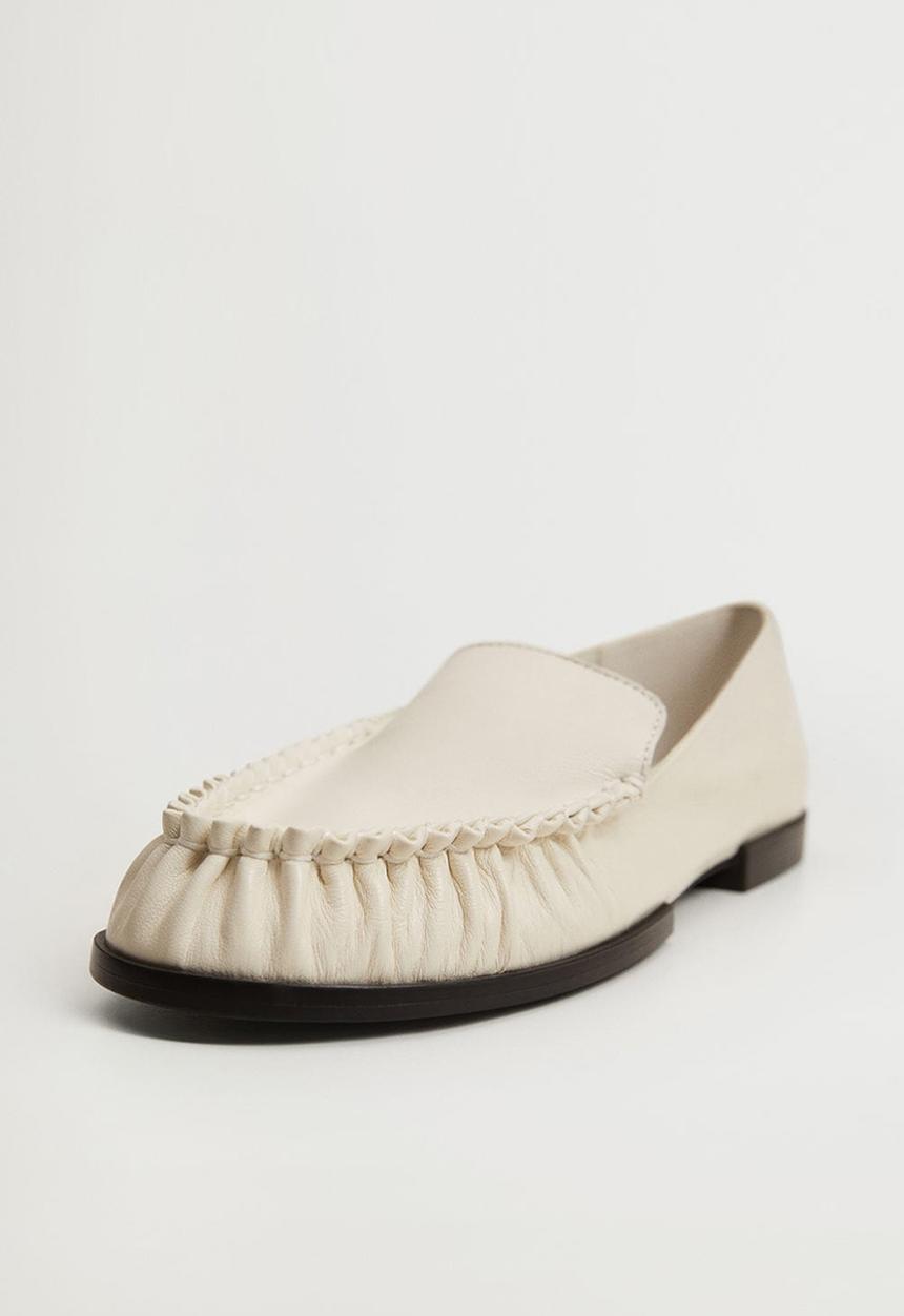 MANGO - Tunez leather loafer - neutral