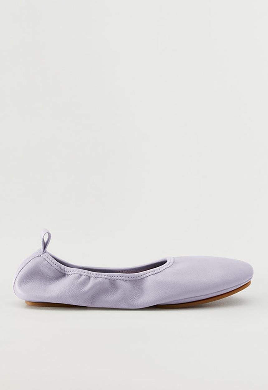 MANGO - Ballet leather ballerina - purple