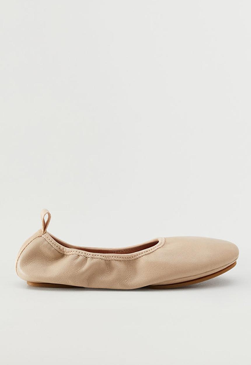 MANGO - Ballet leather ballerina - neutral