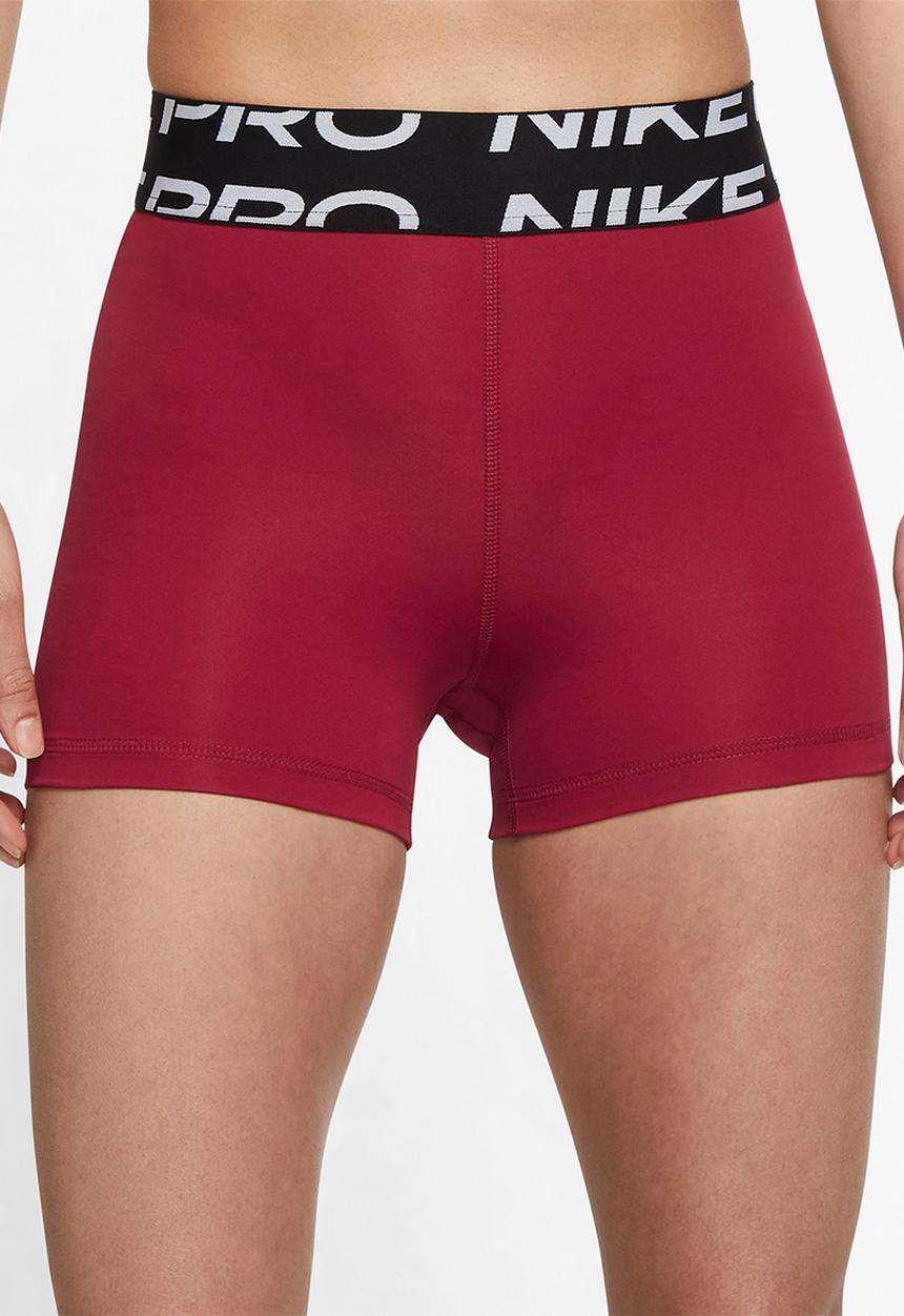 Nike - W np df nike grx shrt 3in - burgundy
