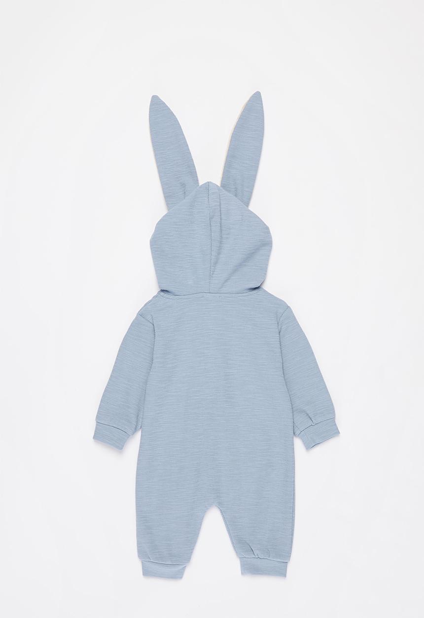 Pop Candy - Baby boys hooded romper - blue