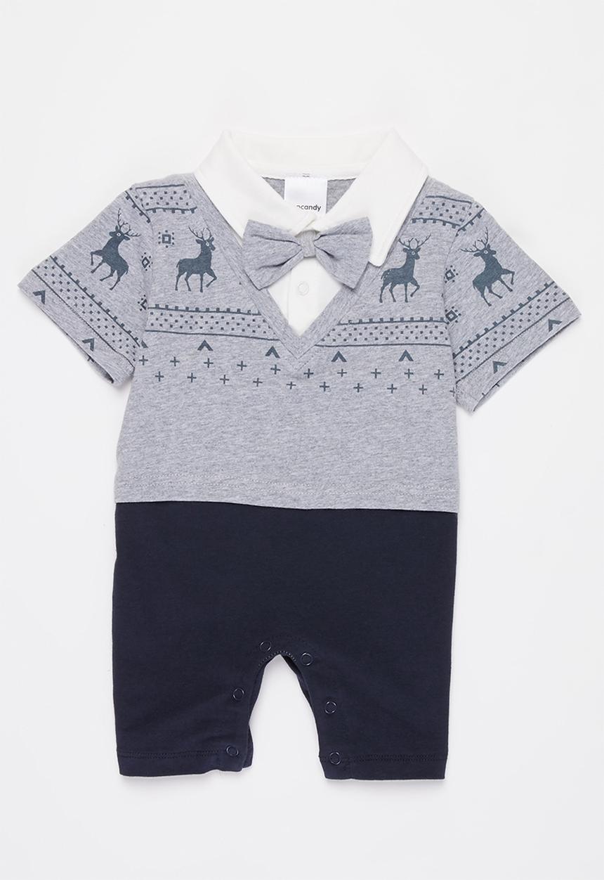 Pop Candy - Baby boys collared romper - multi 