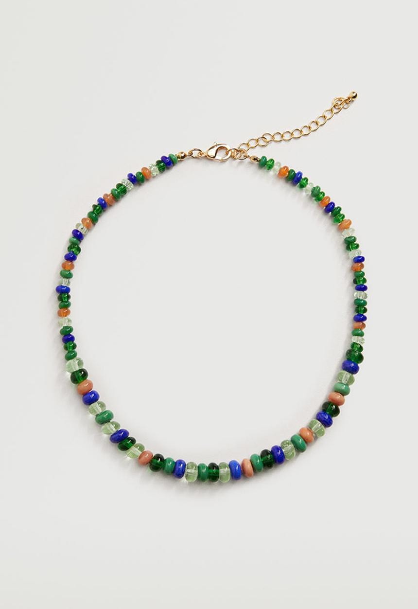 MANGO - Crystal bead necklace - green