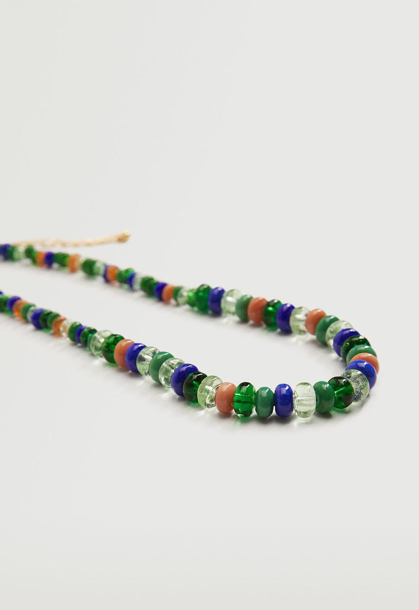 MANGO - Crystal bead necklace - green