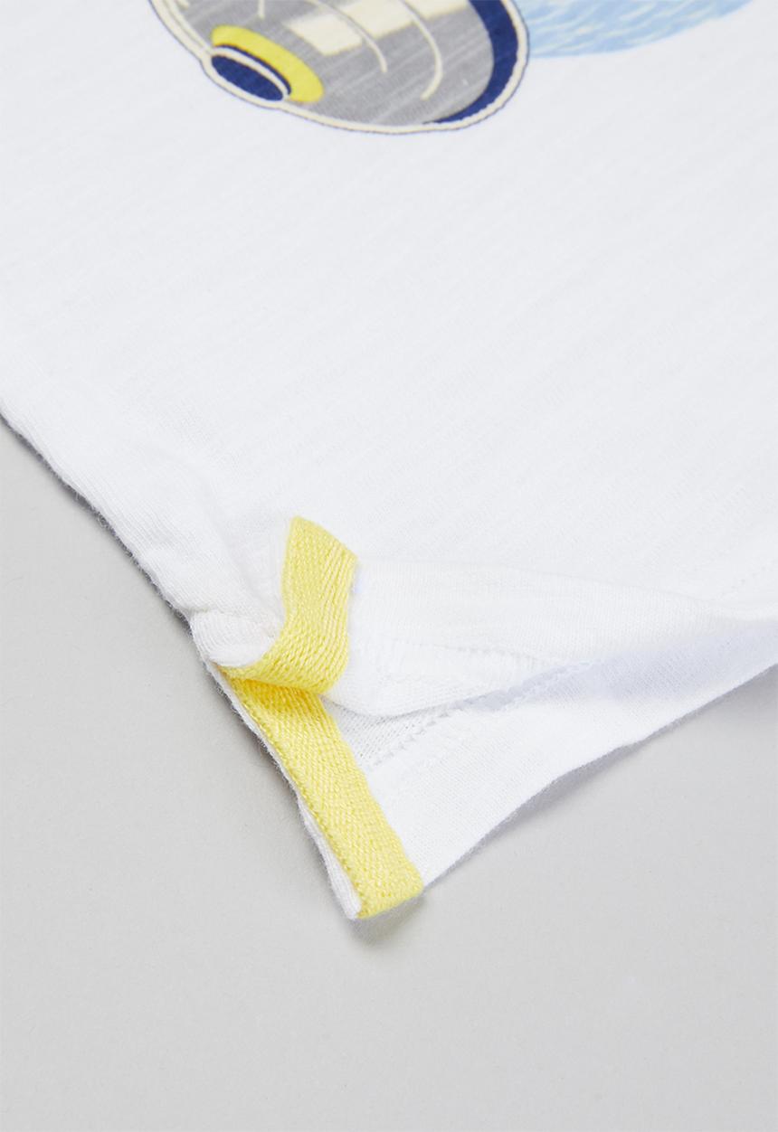 Pop Candy - Baby boys bear tee - white
