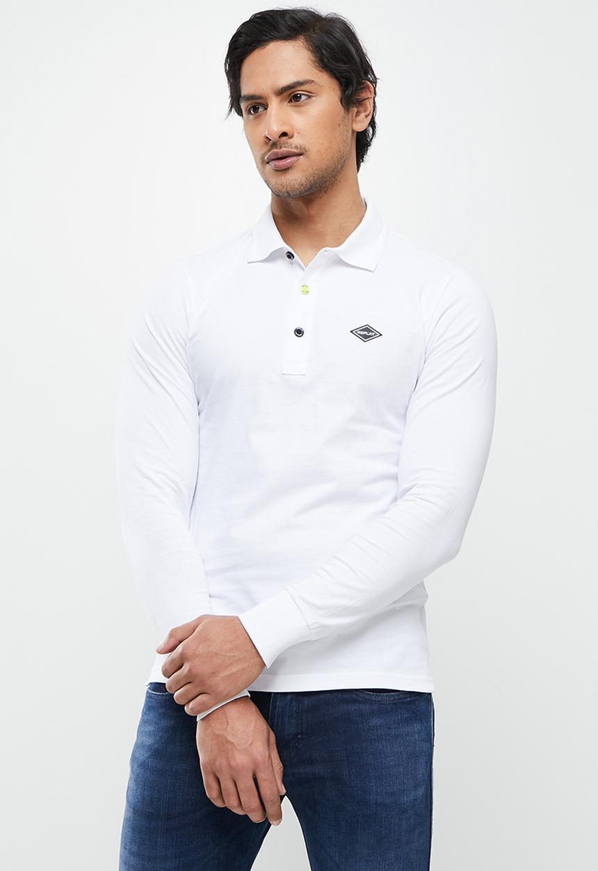 Replay - Replay long sleeve golfer - white