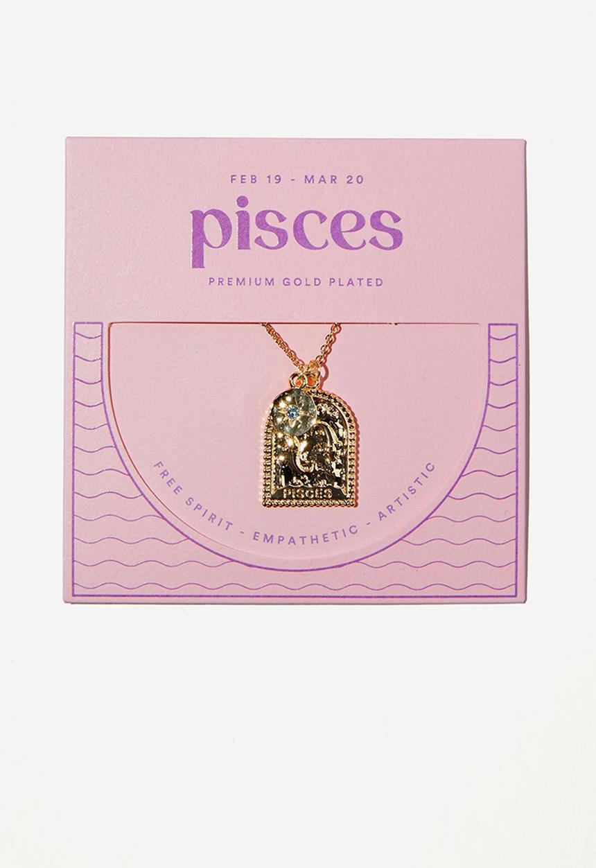 Rubi - Premium zodiac necklace - gold plated pisces