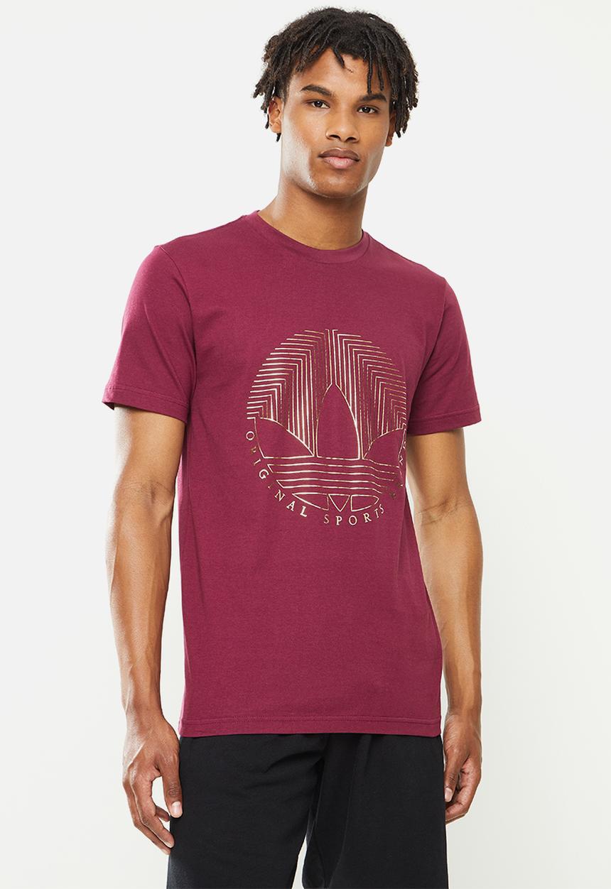 adidas Originals - Deco trefoil tee - victory crimson