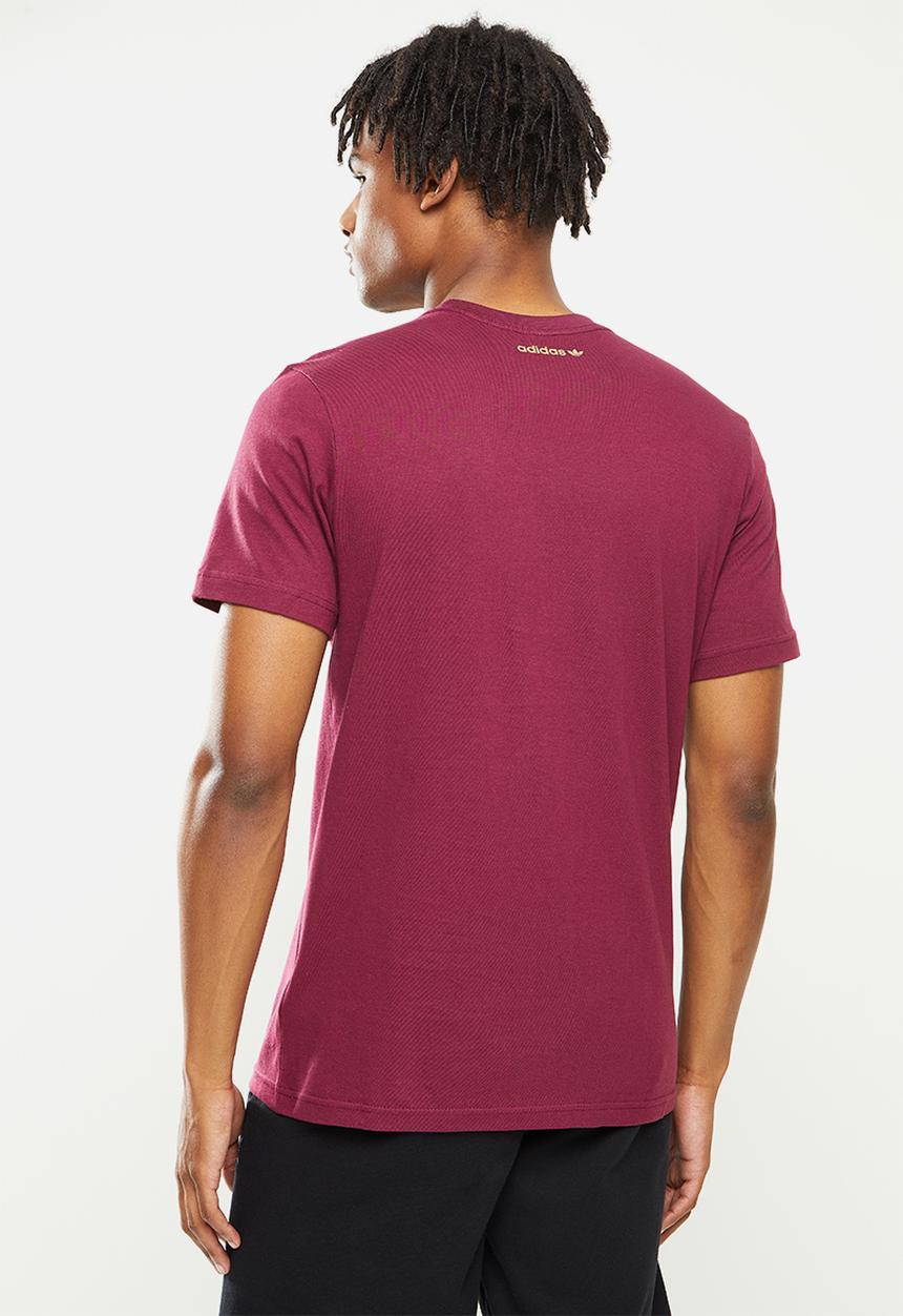adidas Originals - Deco trefoil tee - victory crimson