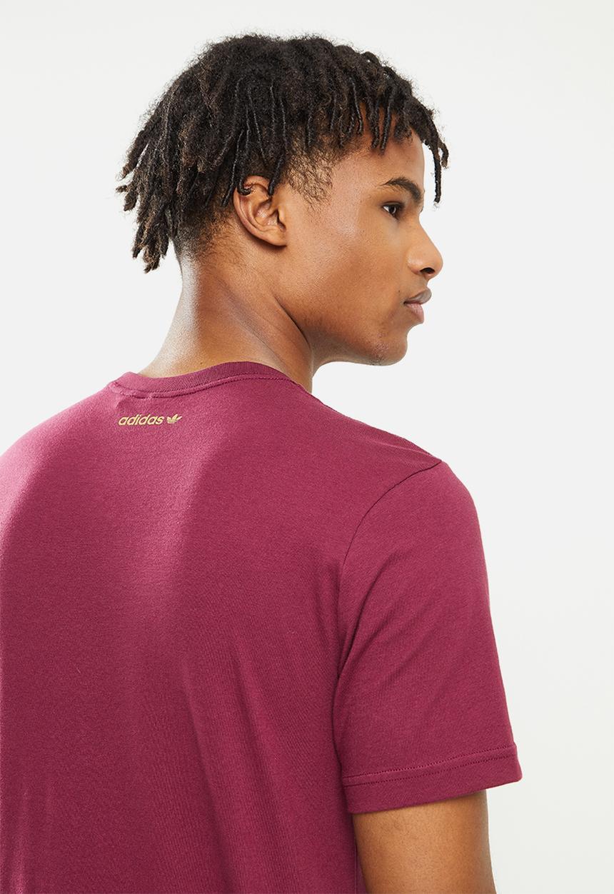 adidas Originals - Deco trefoil tee - victory crimson