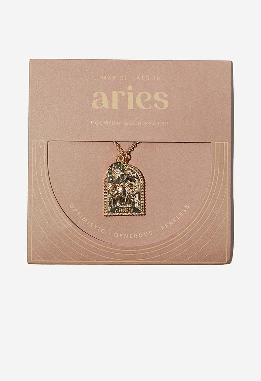 Rubi - Premium zodiac necklace - gold plated aries