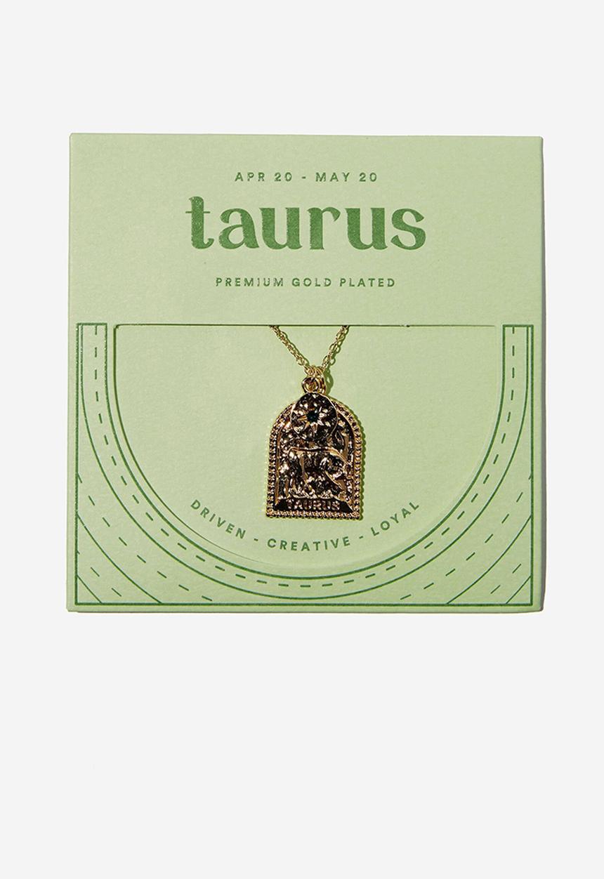Rubi - Premium zodiac necklace - gold plated taurus