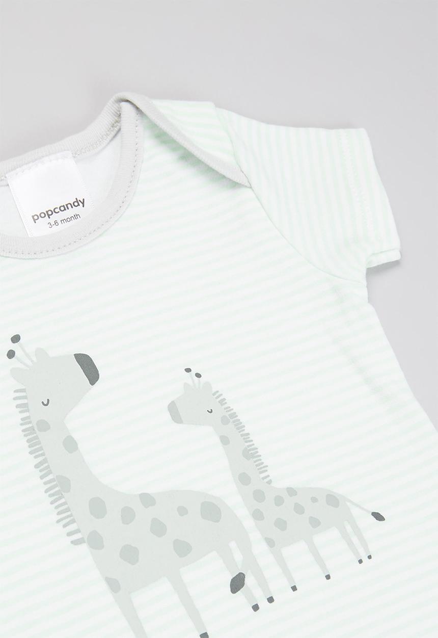 Pop Candy - Baby boys giraffe bodyvests - multi 