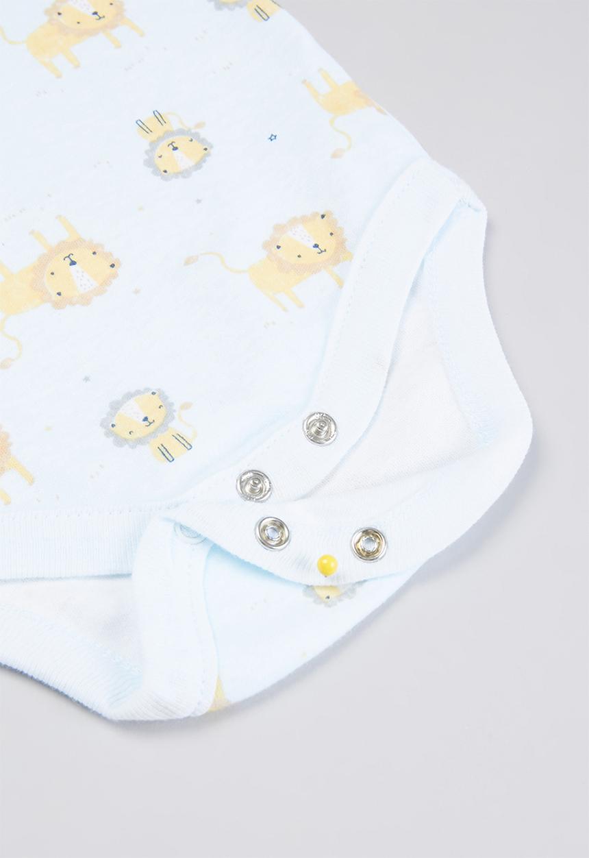 Pop Candy - Baby boys tiger bodyvests - blue & white 