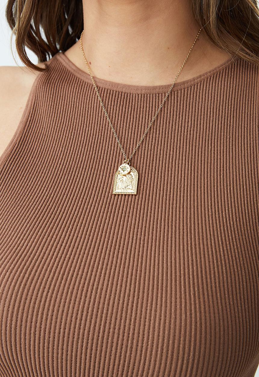 Rubi - Premium zodiac necklace - gold plated leo
