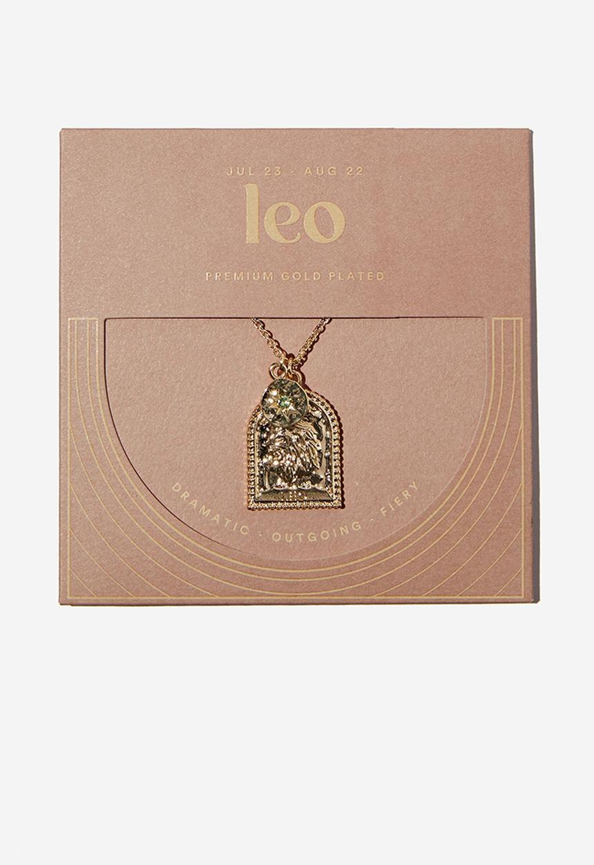 Rubi - Premium zodiac necklace - gold plated leo