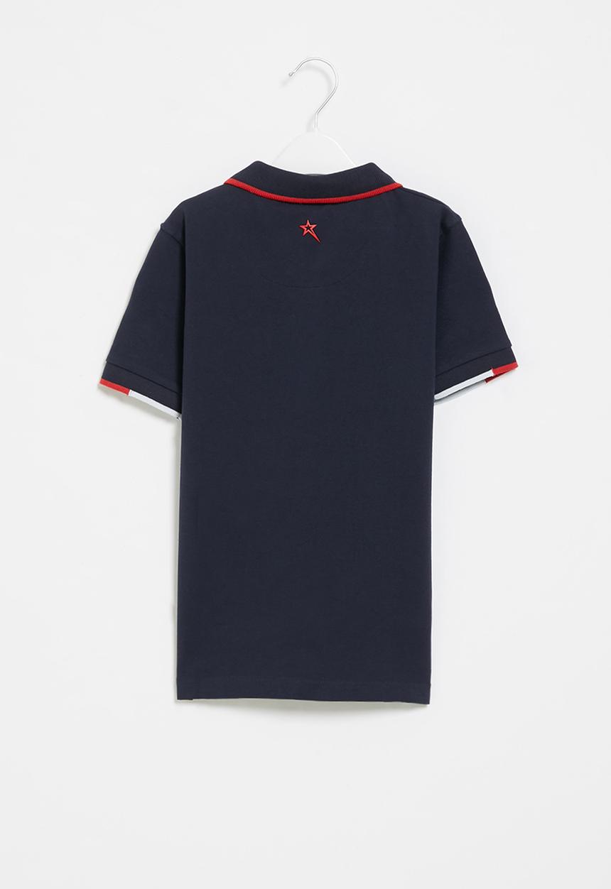 SOVIET - B cordova boys short sleeve pique golfer - navy