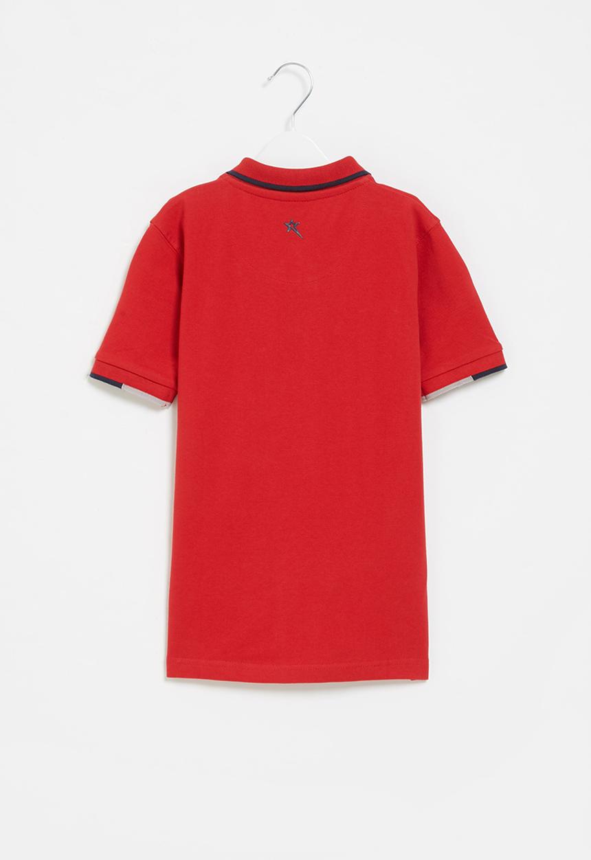 SOVIET - B cordova boys short sleeve pique golfer - red