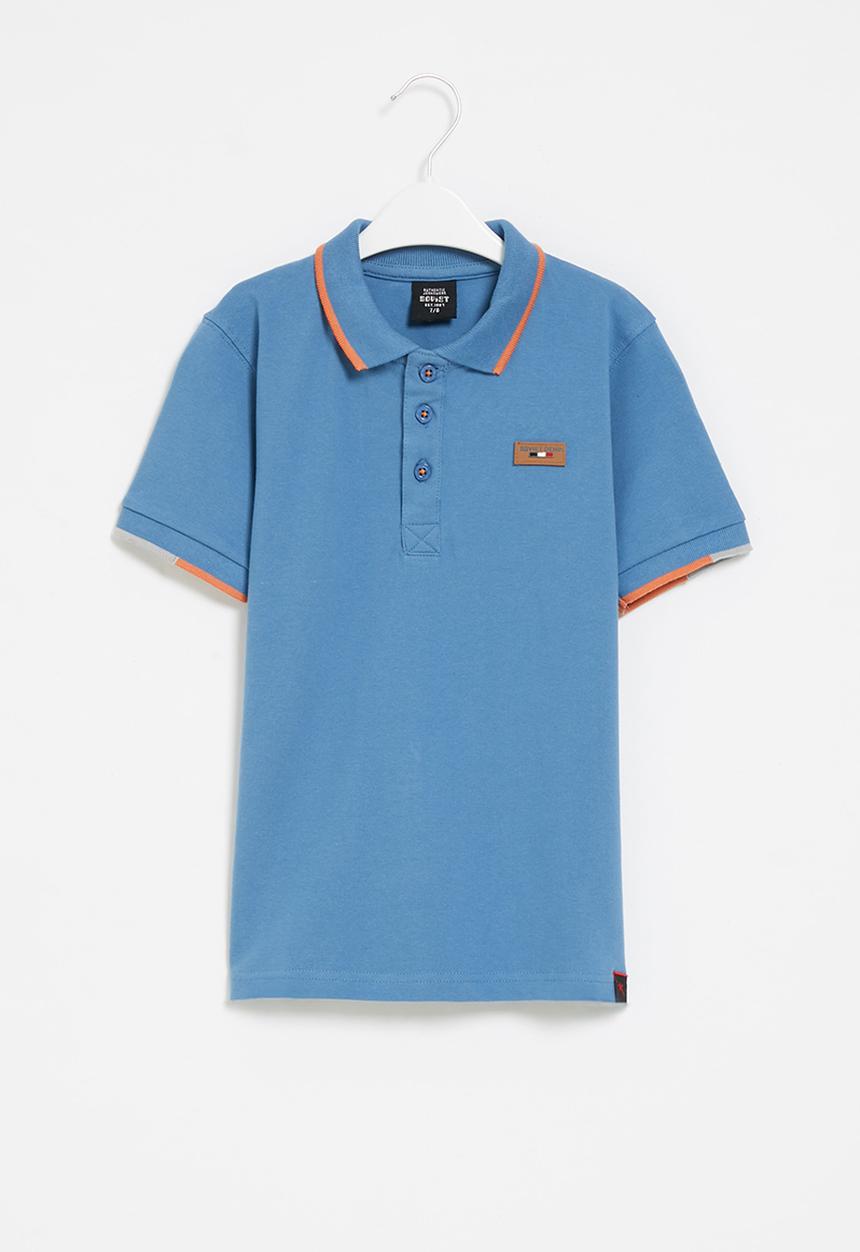 SOVIET - B cordova boys short sleeve pique golfer - blue