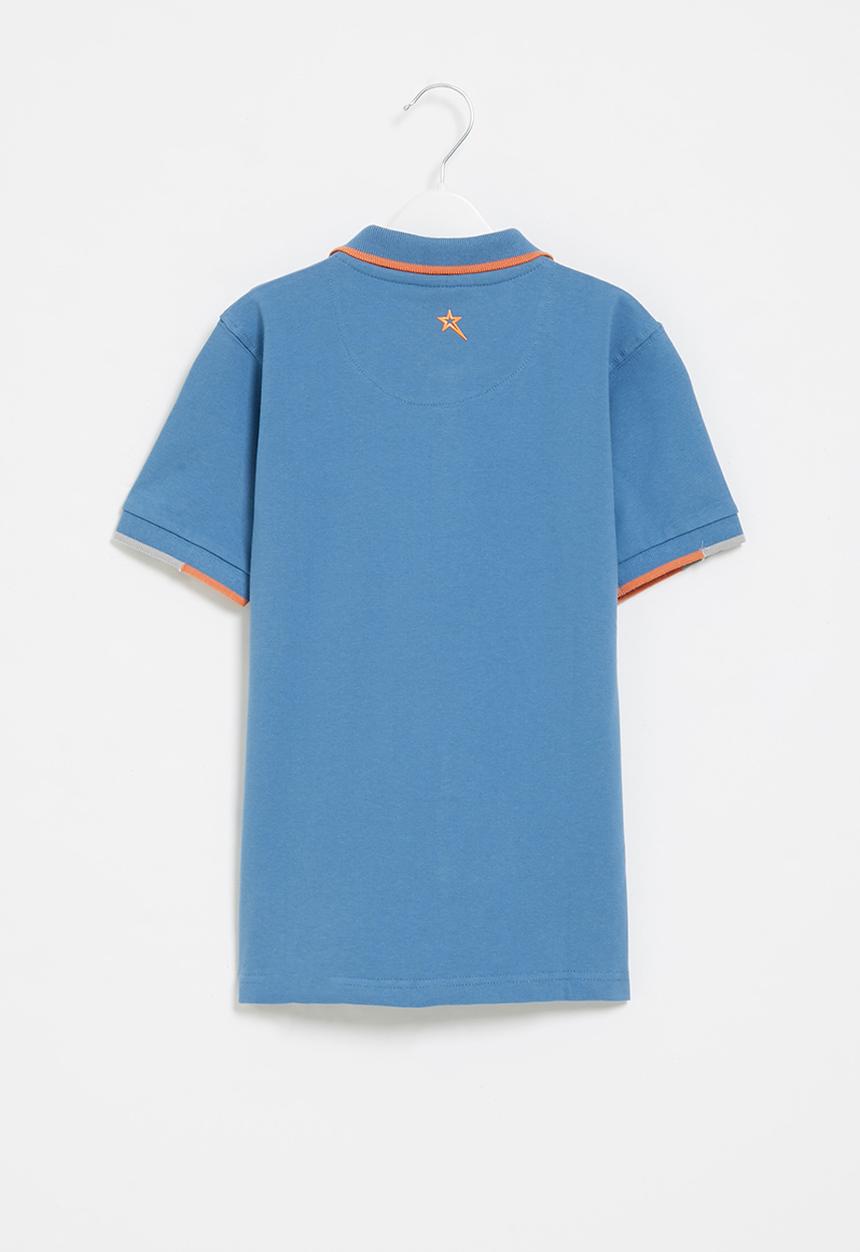 SOVIET - B cordova boys short sleeve pique golfer - blue