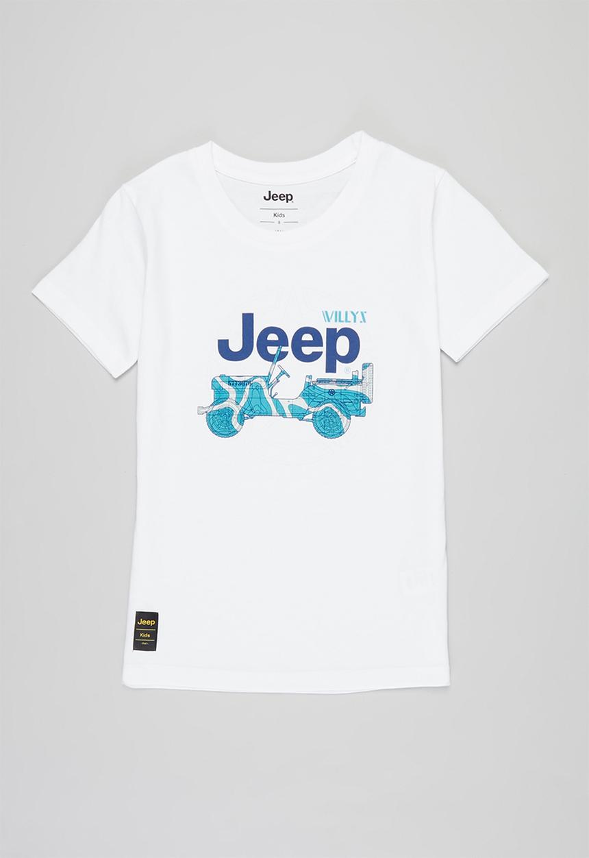 JEEP - Boys short sleeve graphic tee - white
