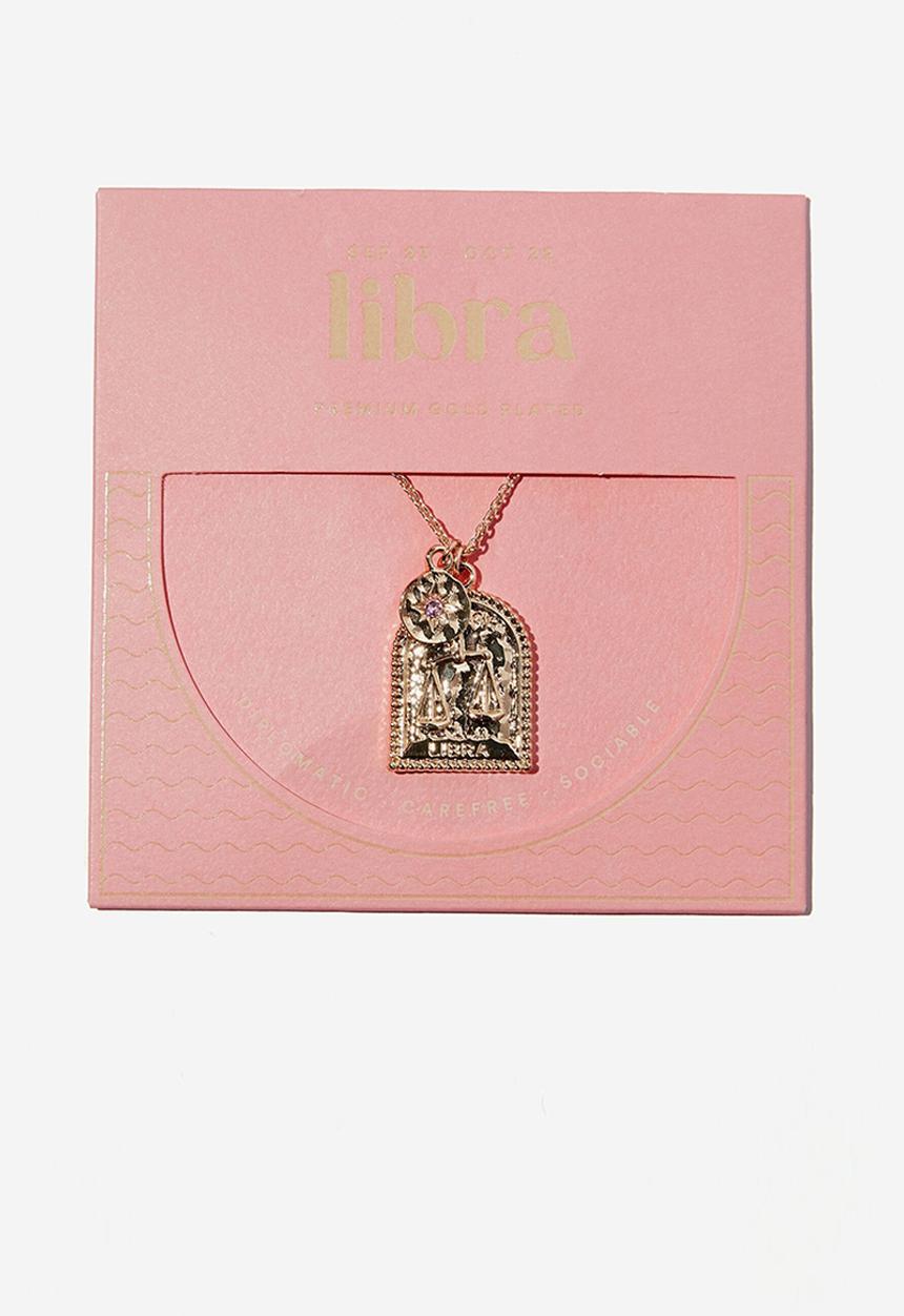 Rubi - Premium zodiac necklace - gold plated libra