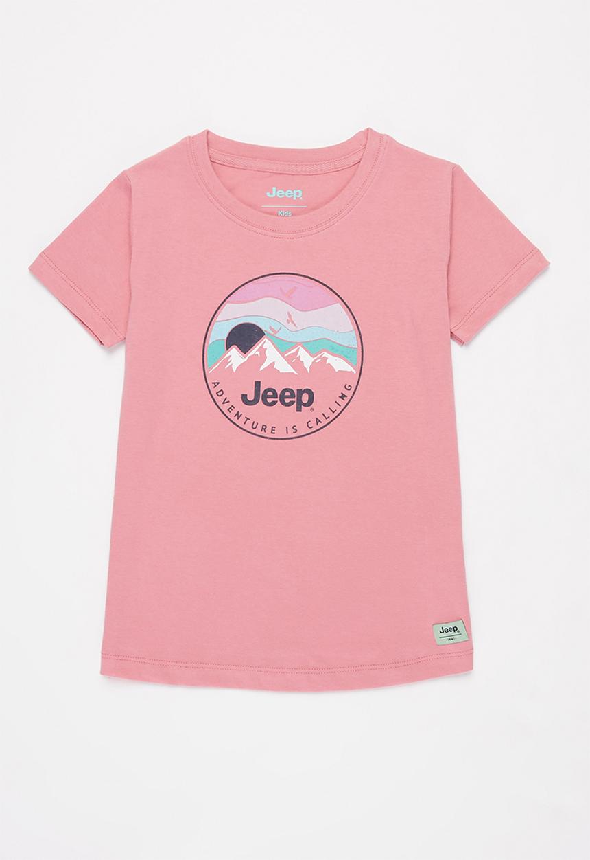 JEEP - Girls short sleeve graphic tee - pink