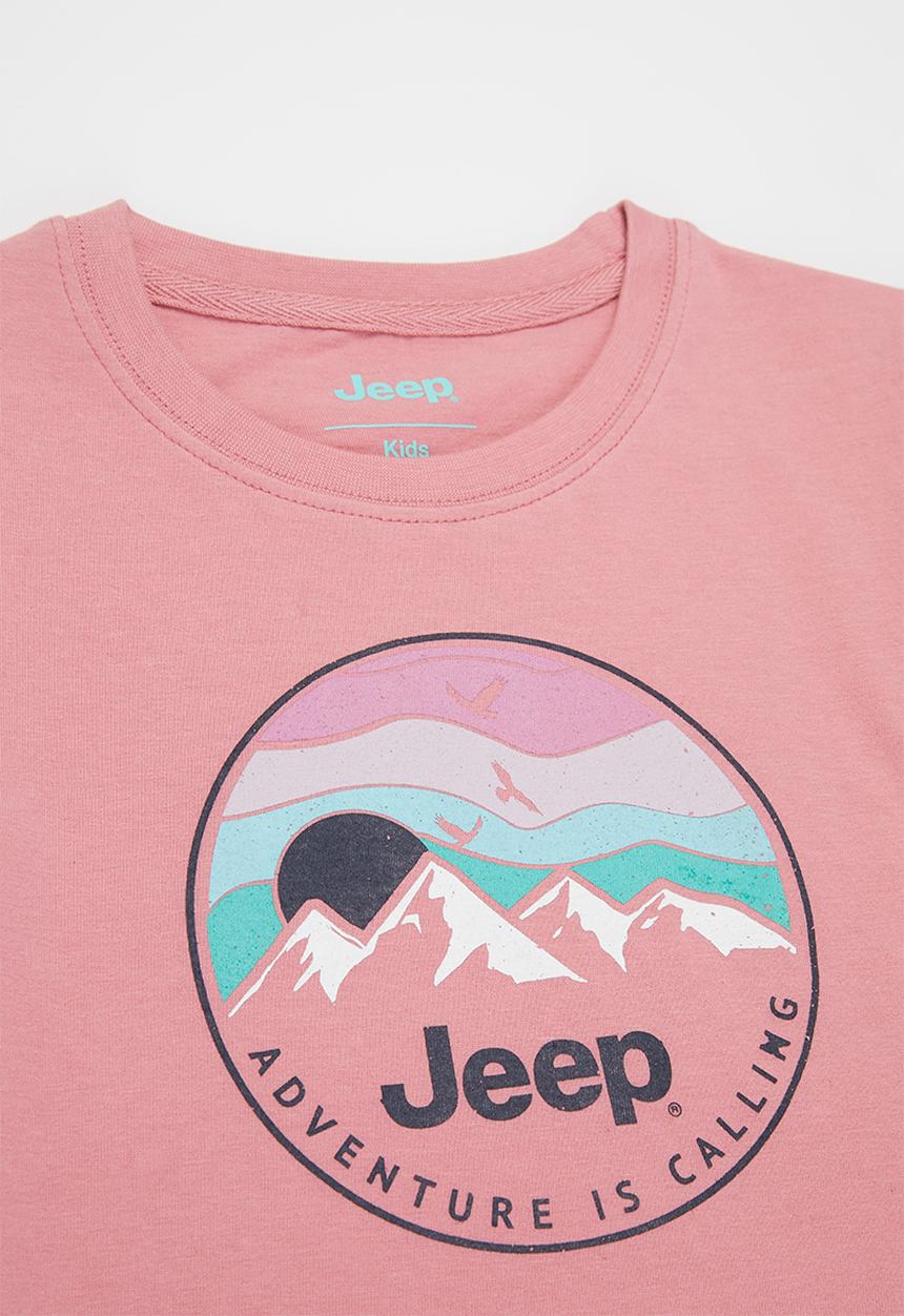 JEEP - Girls short sleeve graphic tee - pink