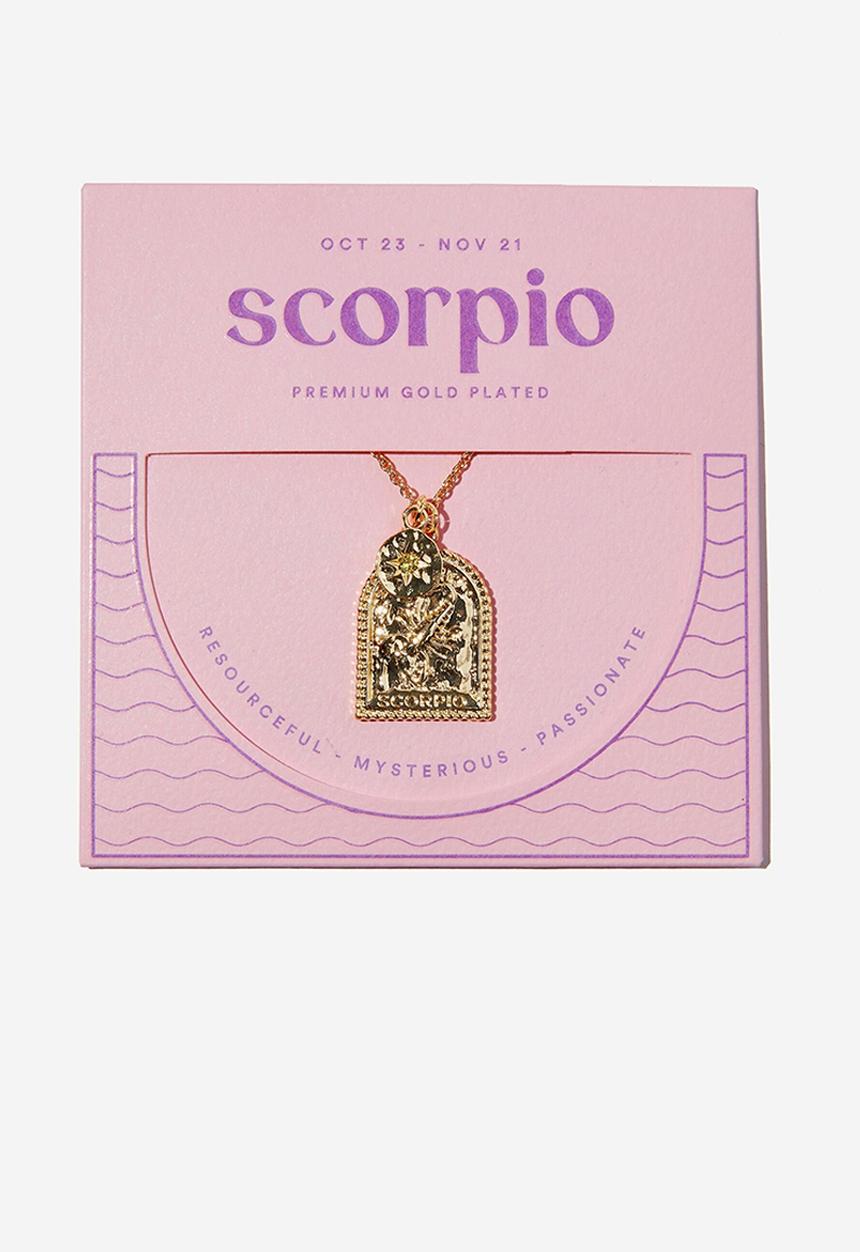 Rubi - Premium zodiac necklace - gold plated scorpio