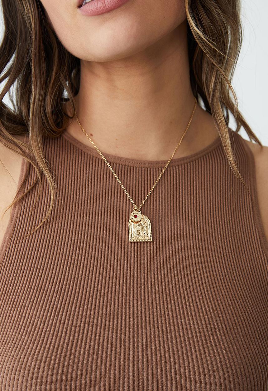 Rubi - Premium zodiac necklace - gold plated capricorn