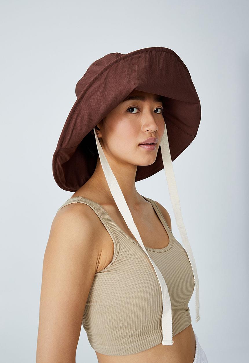 Rubi - Alice wide brim sun hat - acorn