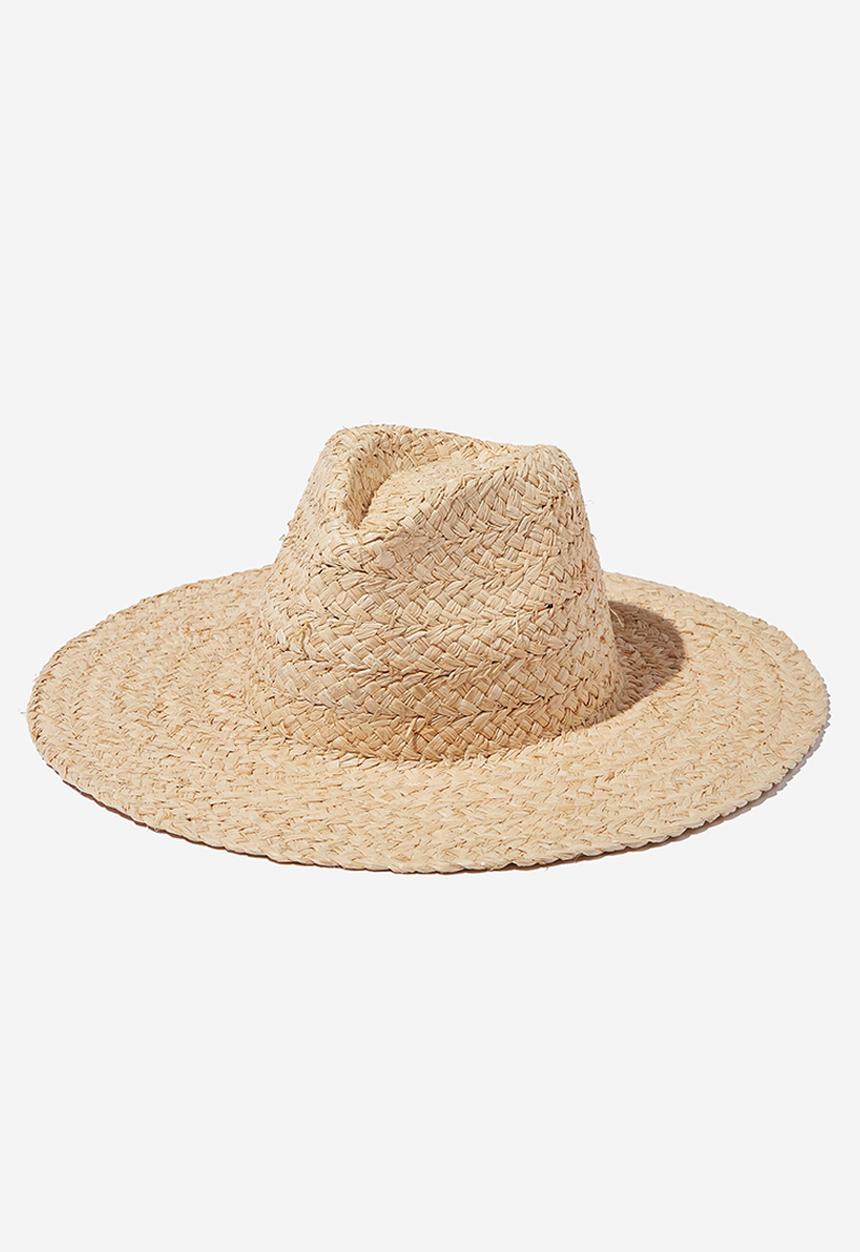 Rubi - Bree braided straw panama hat - natural